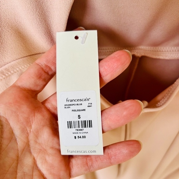 NWT Francesca's Maxx Lace Back Blush Pink Barbie Core Jumpsuit Small - Picture 8 of 10